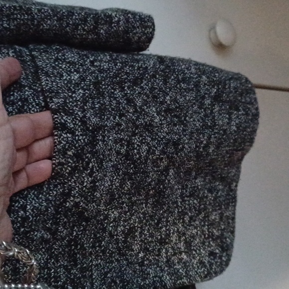 Soft Surroundings, black tweed jacket, open front, no closures SZ M. - Picture 4 of 6